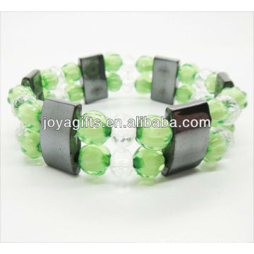 Fashion Magnetic stretch green pearl beads bracelet